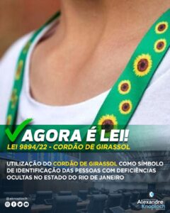 Cordão de Girassol vira lei no Rio de Janeiro